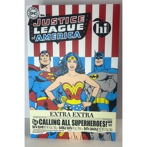 Hi Peach DC Justice League Of America Bath Gift Set Bomb Crackle Bubbles Holiday